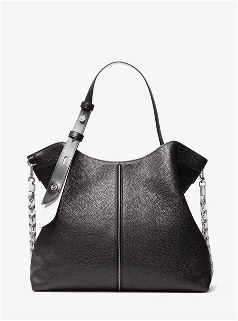 Michael Kors Downtown Astor Large Pebbled Leather Shoulder 